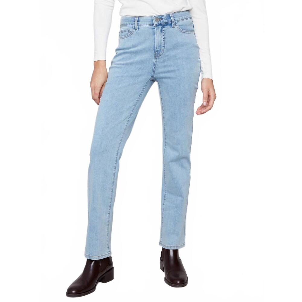 NEW CHARLIE B charlotte straight leg jeans in light blue